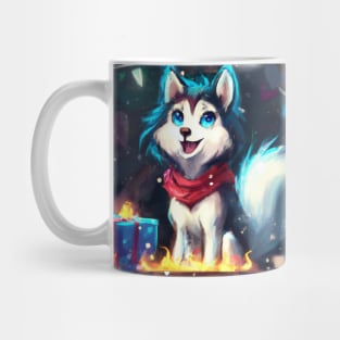 Cute Husky Drawing Mug